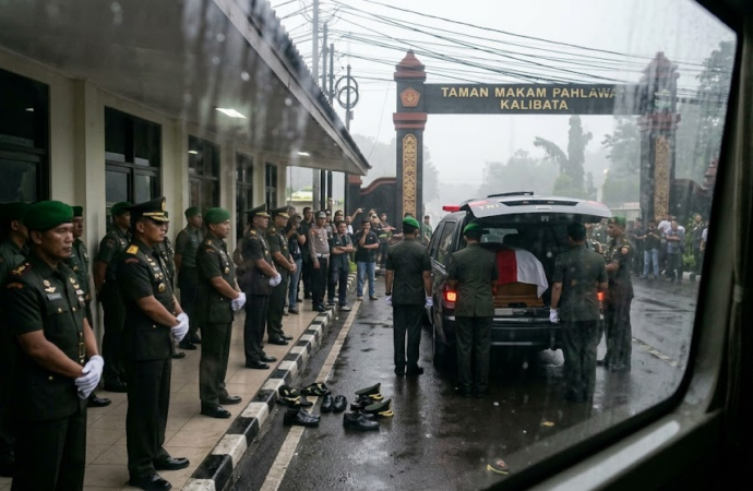 Jenazah Ryamizard Ryacudu Tiba di TMP Kalibata, Disambut Prosesi Penghormatan Militer