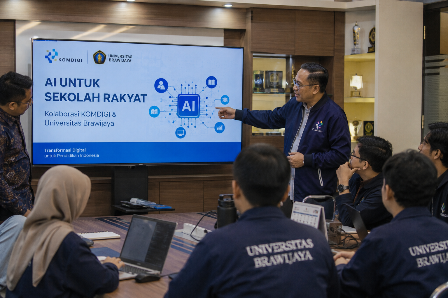 Komdigi Gandeng Universitas Brawijaya Kembangkan AI untuk Dukung Sekolah Rakyat