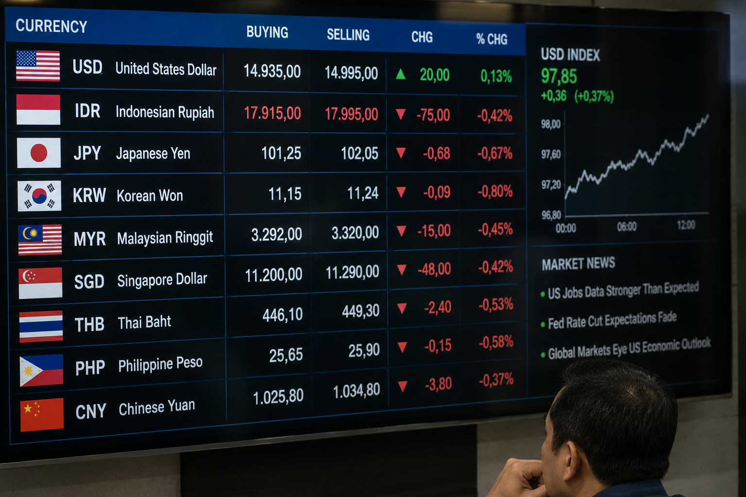 Dolar AS Menguat, Rupiah hingga Yen Kompak Tertekan di Awal Pekan