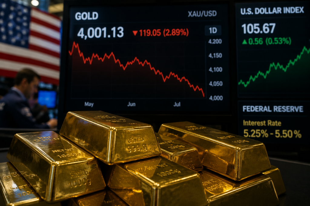 Harga Emas Anjlok Lagi, Dolar AS dan Suku Bunga Jadi Tekanan