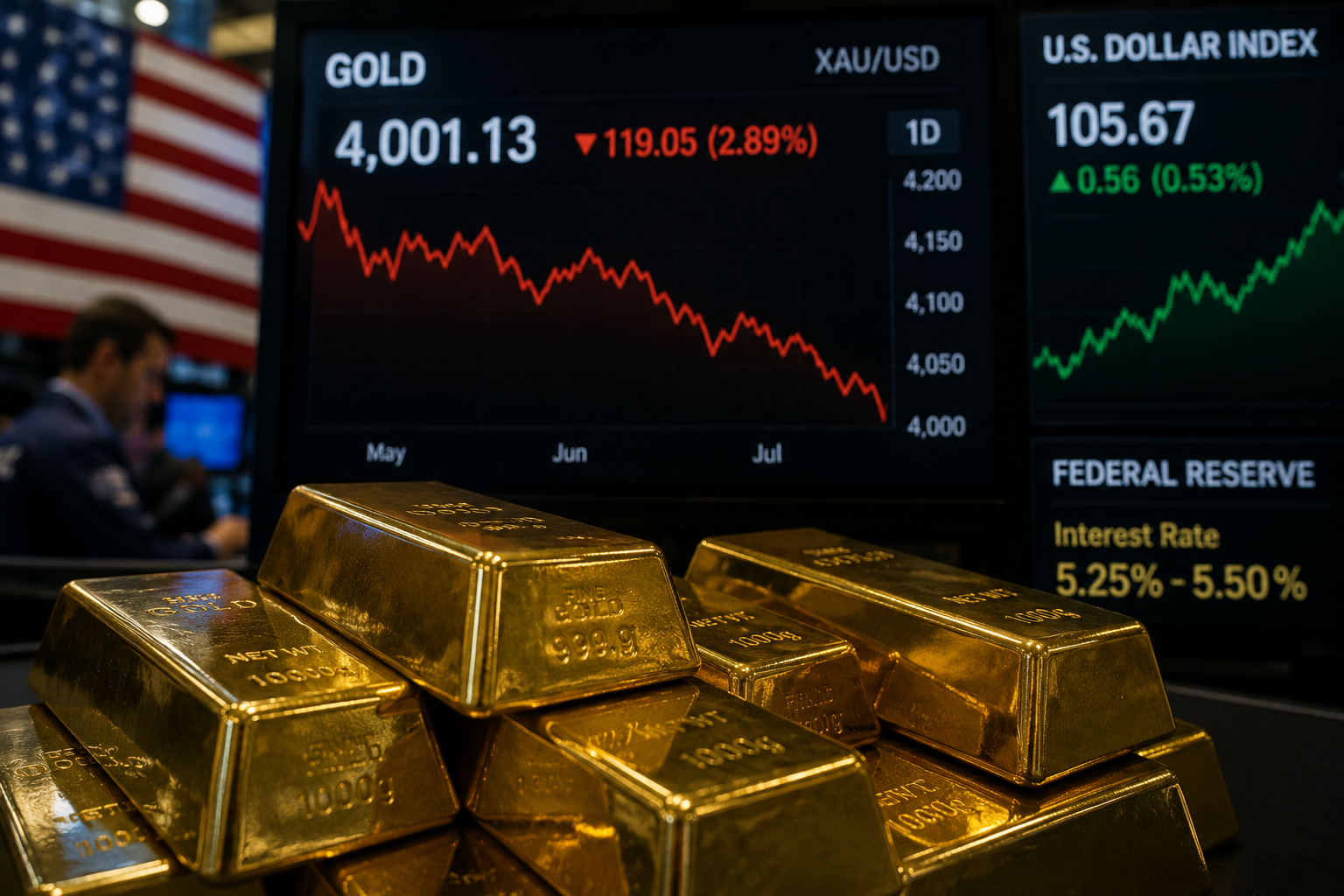 Harga Emas Anjlok Lagi, Dolar AS dan Suku Bunga Jadi Tekanan