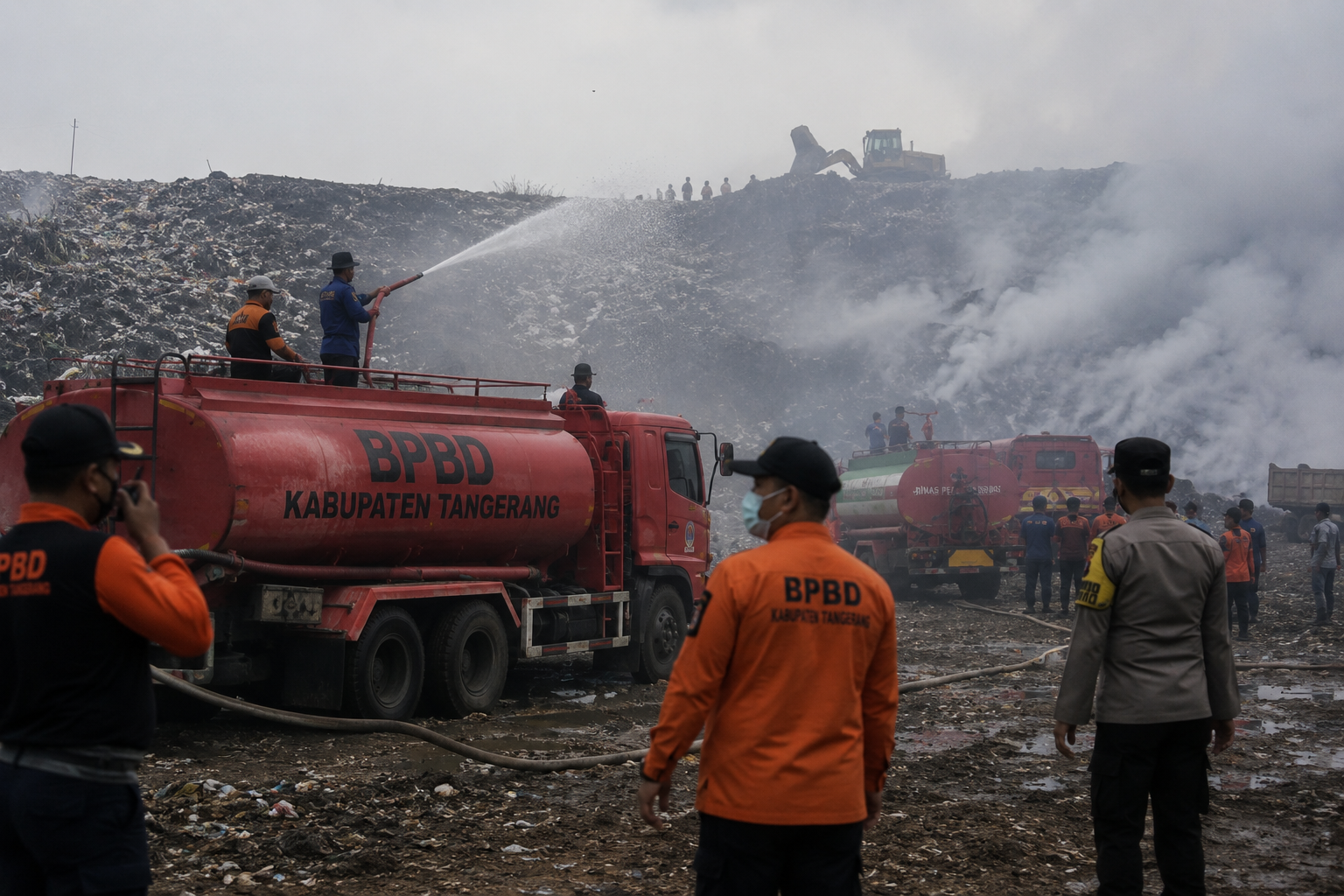 Kebakaran TPA Jatiwaringin Meluas, Kabupaten Tangerang Tetapkan Status Tanggap Darurat