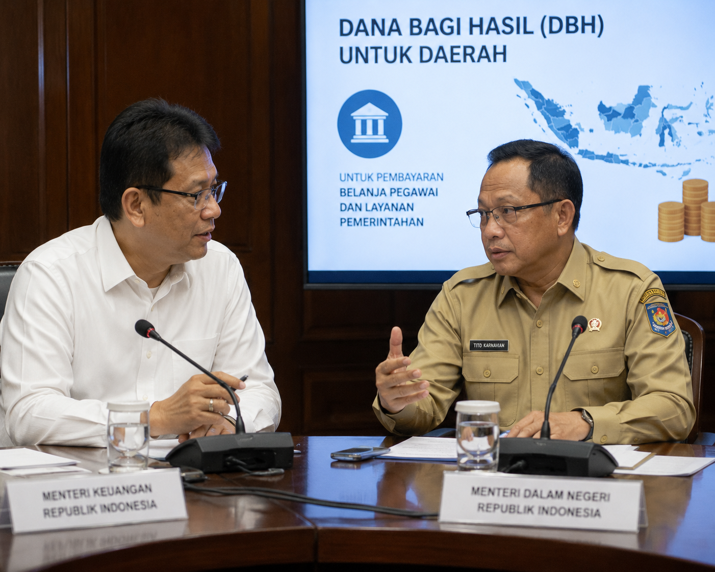 Tito Karnavian, Purbaya Yudhi Sadewa, Dana Bagi Hasil